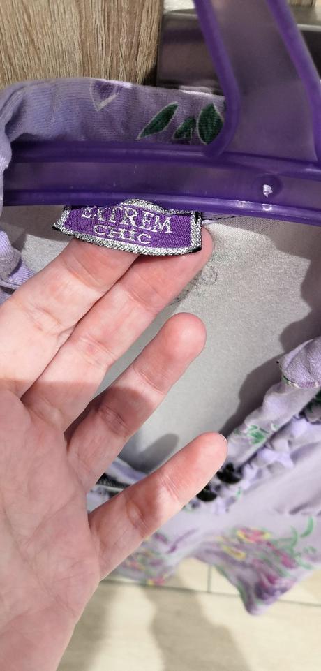 Fialkové tričko/šaty, m