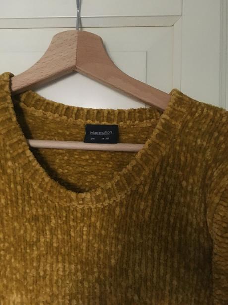 Horčicový plyšový sveter (34), 34