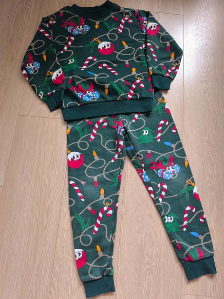 Tepláková súprava s vianočným vzorom, h&m,122