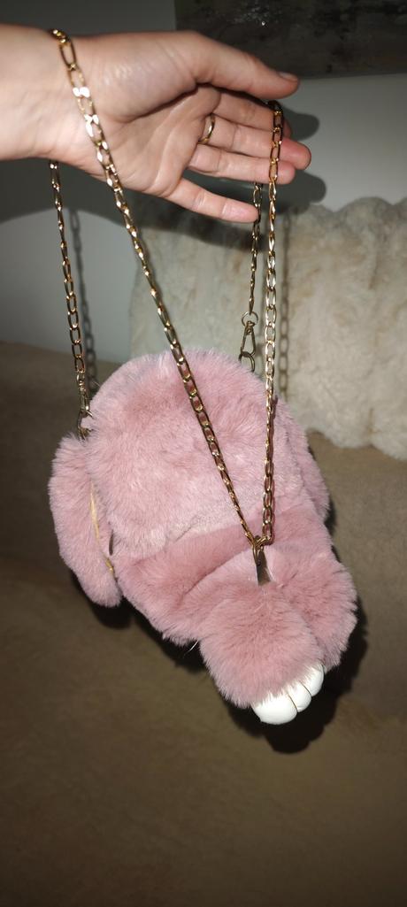 Plyšová kabelka/batoh - zajačik, 