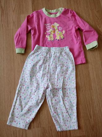 Dievčenské bavlnené pyžamá veľ. 80, palomino,80