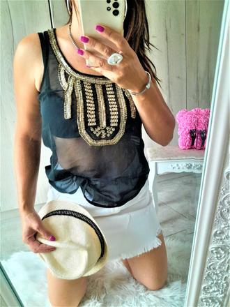 Čierno zlatý top hm-s, h&m,s