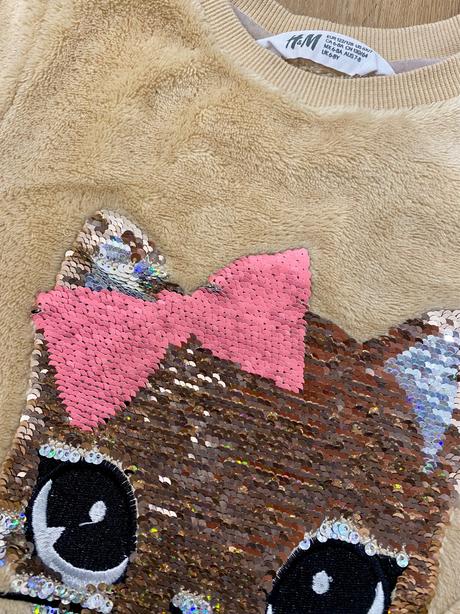 Tepla mikina/sveter macicka, h&m,122