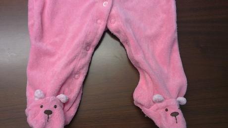 Ružový overalček s macíkovými nôžkami,veľ.9-12mes., cherokee,74