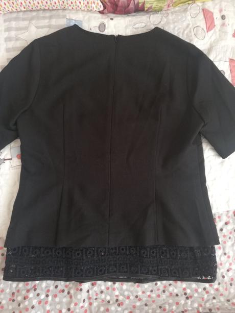 Čierna elegantna bluzka, 38