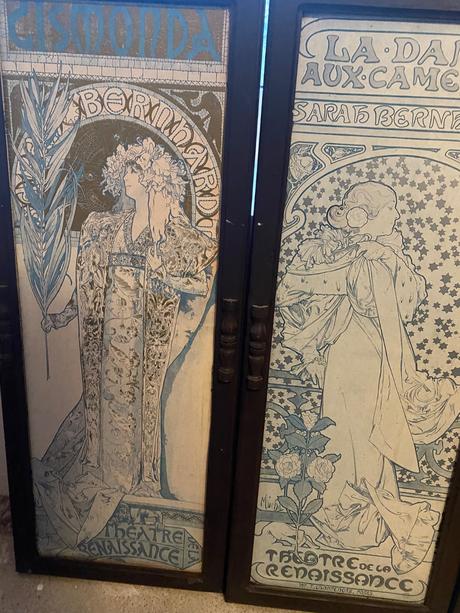 Alfonz mucha 4 staré krásne väčšie secesné obrazy, 