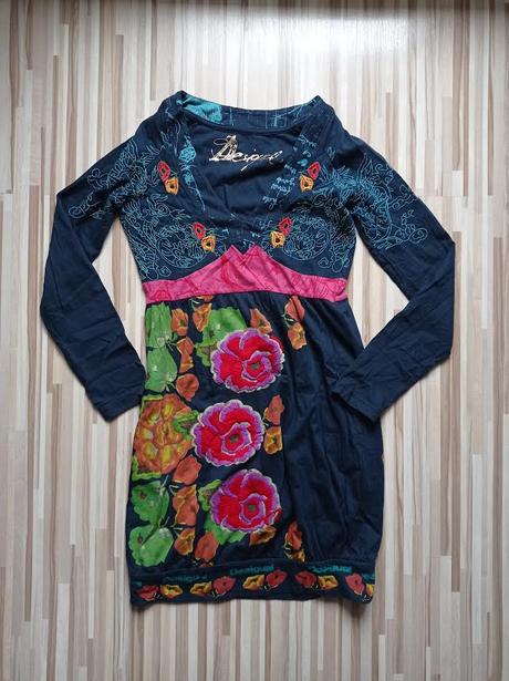 Šaty desigual - vyšívané, desigual,m