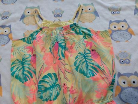 Letné šaty "papagáje" veľ.146-152, pepco,146
