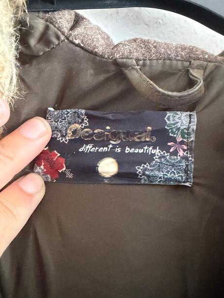 Desigual 38 tmavozelena bunda ako nova parka je vy, desigual,38