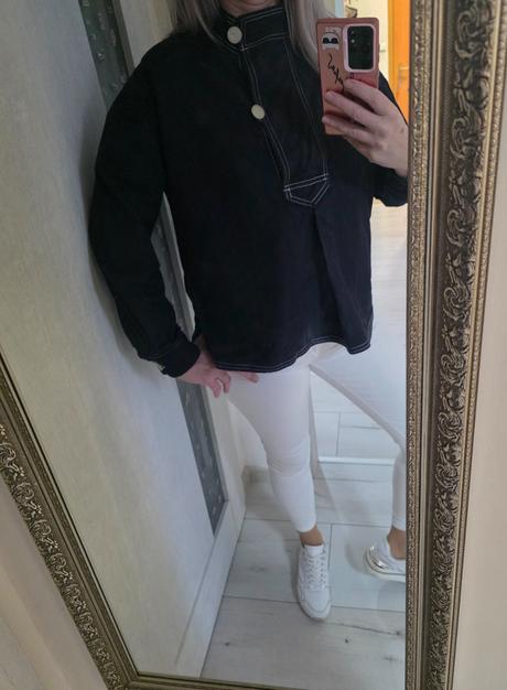 Oversize bundicka na chladnejšie letné dni, mango