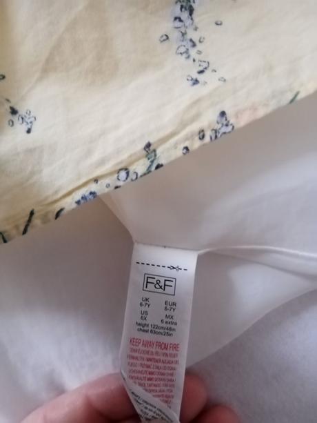 Žlté kvetované šaty, f&f,122