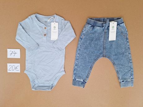 Nové chlapčenské body + tepláky zn. lindex, lindex,74