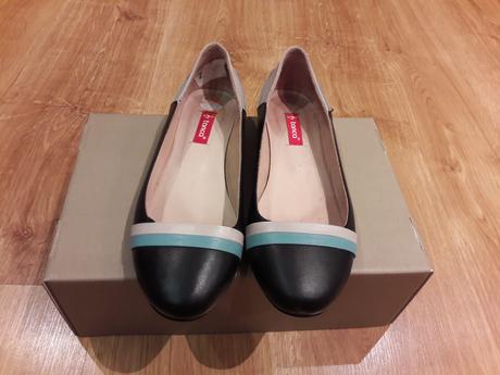Celokožené damske baleriny, 38