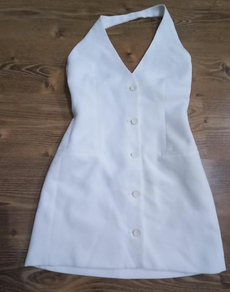 Biele šaty raz oblečené veľk s/xs, zara,s