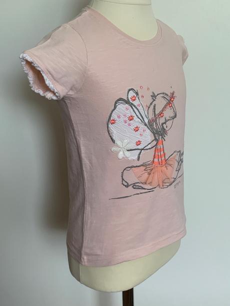 Next ružové tričko s vílou, next,116