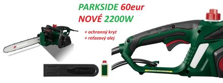 Elektrická reťazová píla parkside 2200w, 