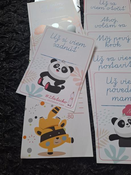 12x milníkové kartičky, 