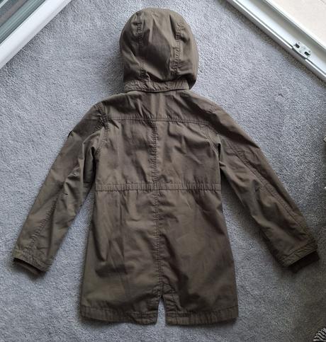 Khaki  jarná/jesenná bunda h&m s aplikáciou, h&m,128