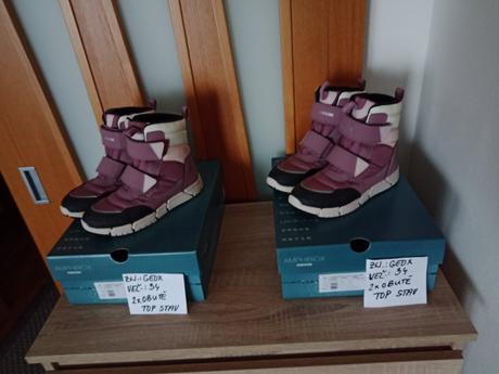 Dievčenské zimné topánky zn.geox veľ.34, geox,34
