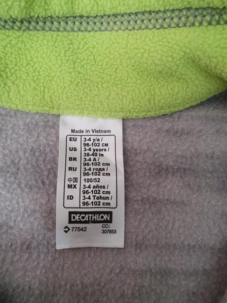 Flísová mikina zn. "decathlon", decathlon,92
