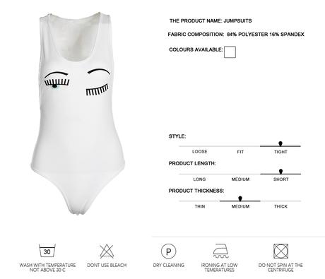 Biele tielkove eyes body vel. s/m, m / s