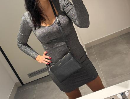 Strieborne mini saty, m