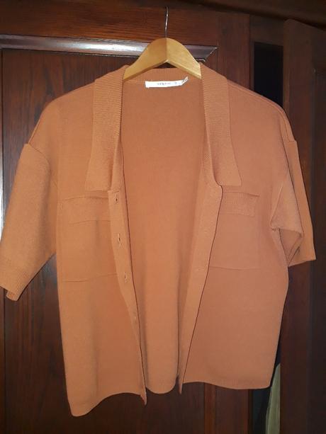 Hrdzavý kardigan gestuz xs - s, s