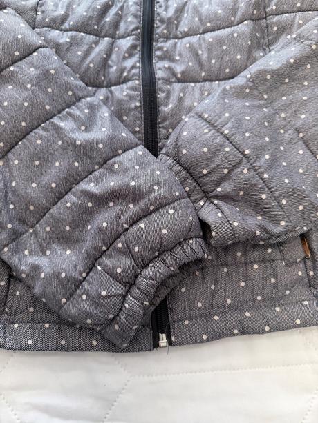 Bodkovaný prešívaný kabát, xl