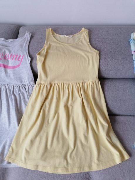 3x dievčenské saty, h&m,128