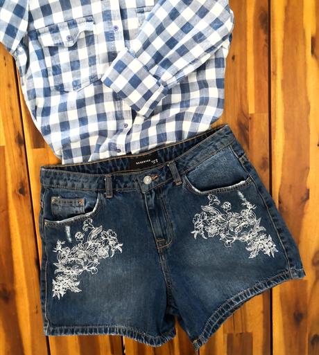 Riflové šortky reserved s vysokým pásom, reserved,s