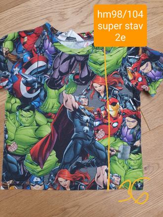 Marvel tričko, h&m,98