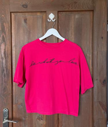 Crop tričko s nápisom 40/42, bonprix,42