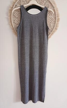 Sivé obtiahnuté šaty h&m, h&m,s