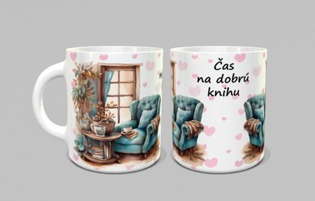 Hrnček čas na dobrú knihu,