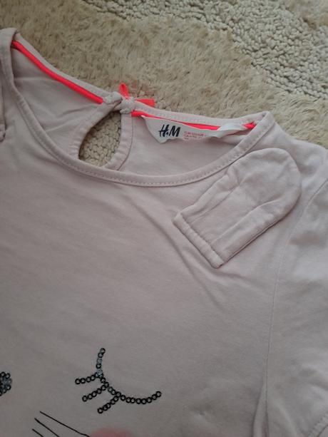 Ružové tričko, h&m,128