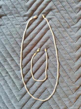 Strieborná retiazka a náramok, 