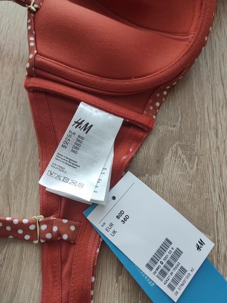 Plavkova podprsenka bodky 80d, h&m,42 / 44 / l / m