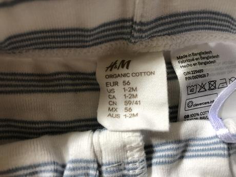 Tepláčiky, h&m,56