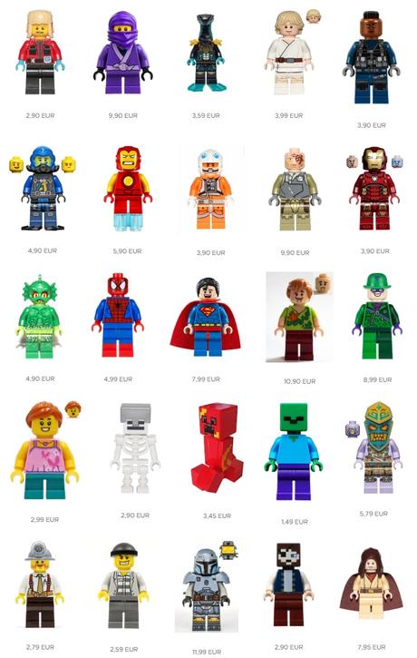 Originálne lego mini figúrky, panáčikovia, 