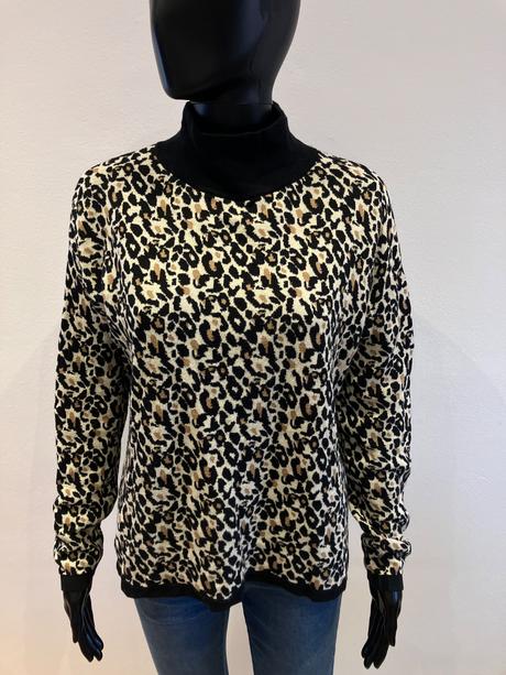 Dámsky rolák s leopardím vzorom (36), s