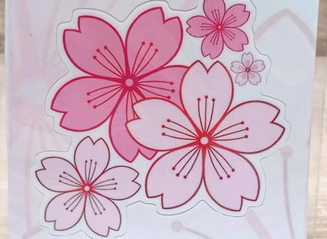 Vinylová nálepka - kvety sakura, 