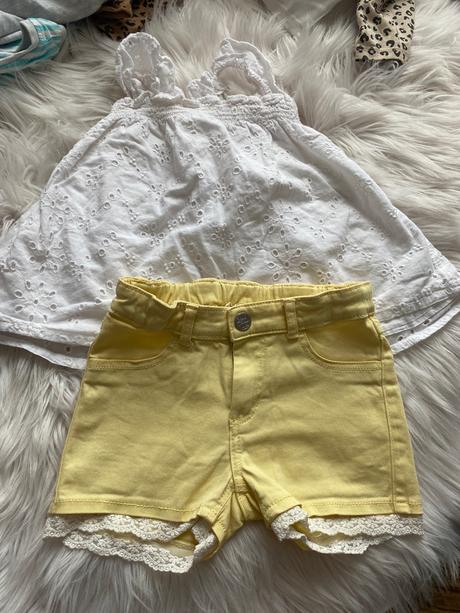 Riflove šortky h&m s krajkou, h&m,116