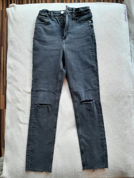 Slim rifle vysoký pás, h&m,146