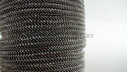 Šnúrka s lurexom 2 mm čierno strieborná, 