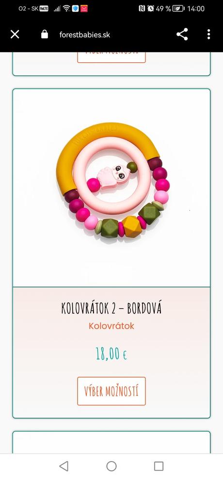 Šnúrka na cumlík, set, 