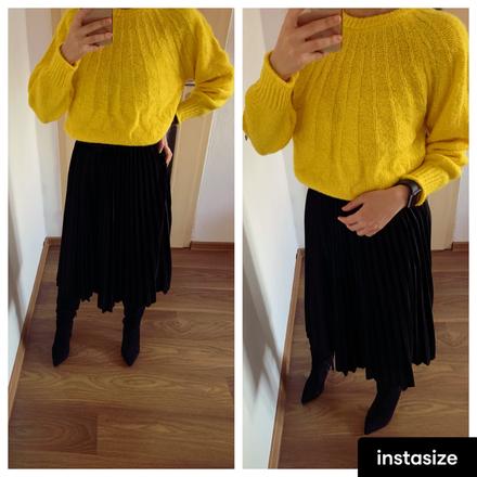 Ziarivo zlty pleteny zara sveter, zara,s