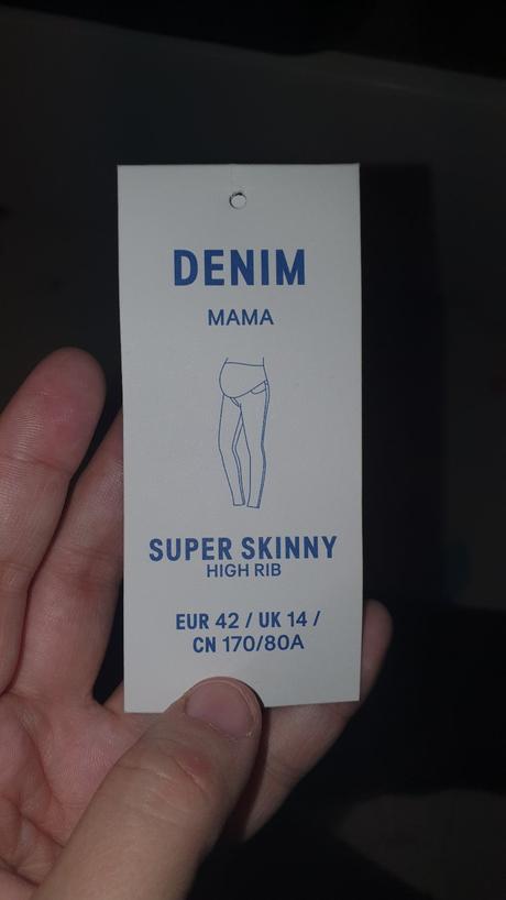 Nove tehotenske rifle 42, neoblecene, h&m,42