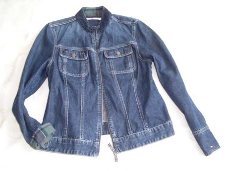 Riflová bunda m-l, tommy hilfiger,m