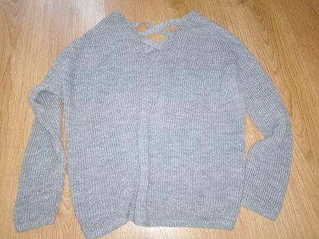 Svetrík s trblietavou striebornou niťou, xs