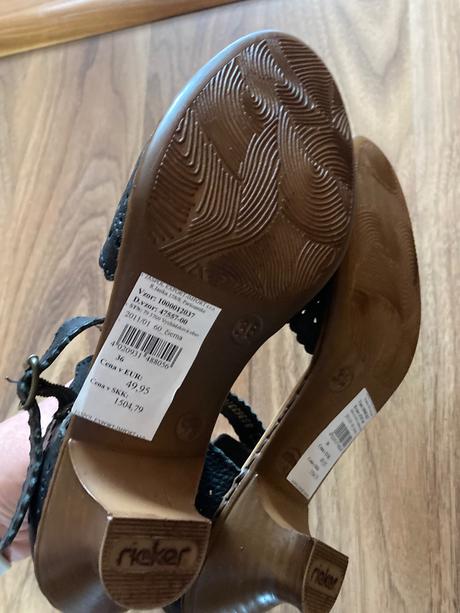 Kožené sandále, rieker,36
